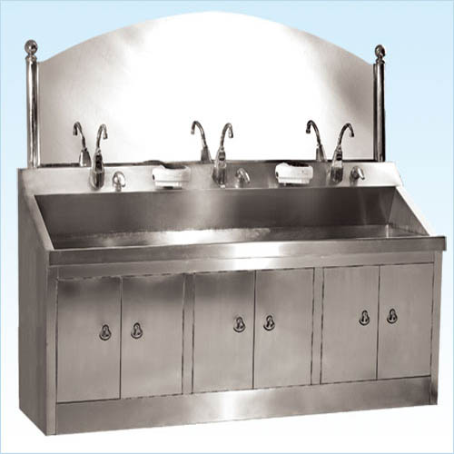普康无菌室感应洗手池G-2型 不锈钢  2150×650×800/1700mm