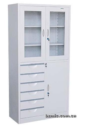 长城资料柜D25 钢制喷塑 上玻下铁