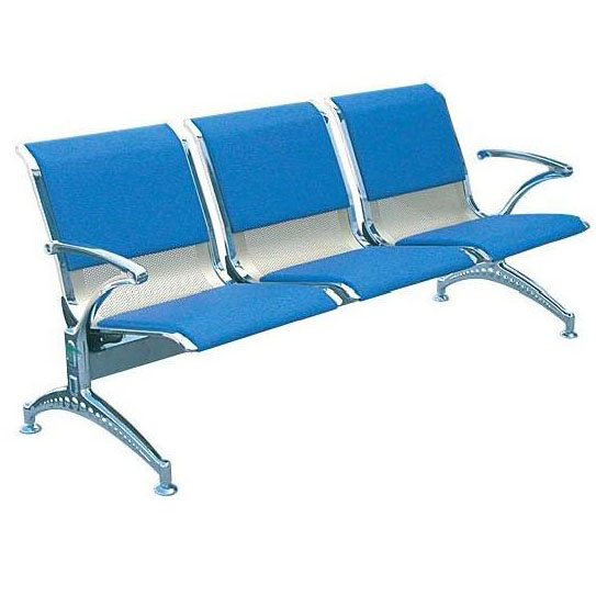 长城候诊椅E12 钢板冲孔 高级革面 镀铬