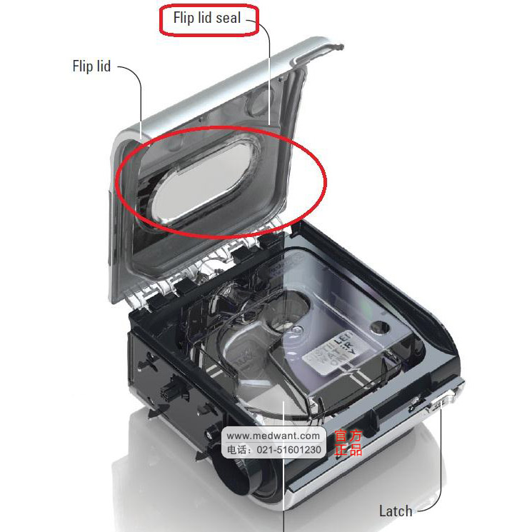 瑞思迈 H5i 加温湿化器专用翻盖密封胶垫