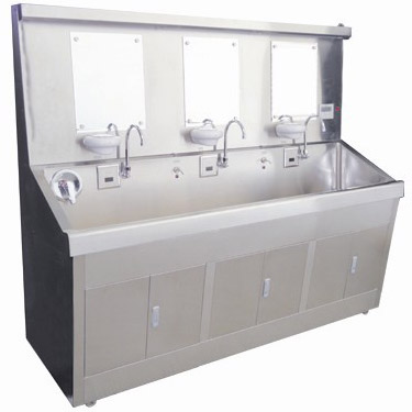 南京“华瑞”  不锈钢电热自动感应洗手池(豪华型三位)  C291