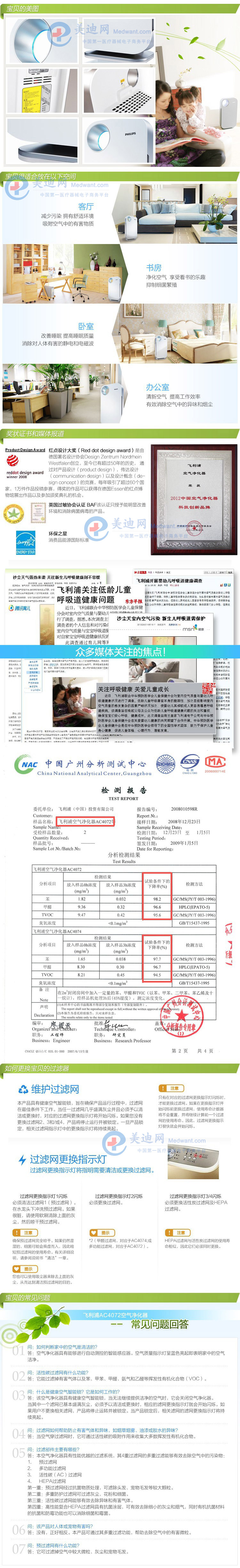 飞利浦空气净化器AC4072