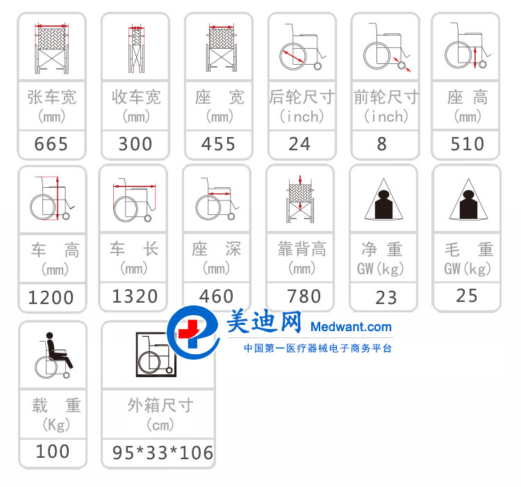上海互邦輪椅HBL5-FQ  2