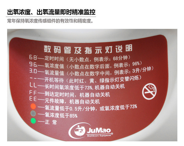 巨贸制氧机JM-07000i 3L带雾化型氧气机 家用老人孕妇吸氧机