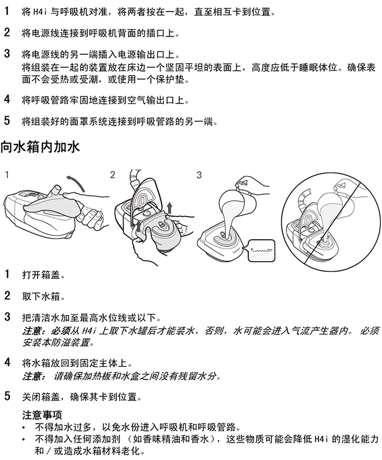 瑞思迈 H4i  加温湿化器 使用说明书操作指南