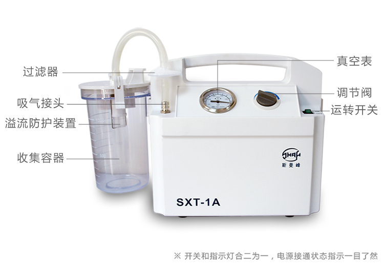 斯曼峰手提式电动吸痰器