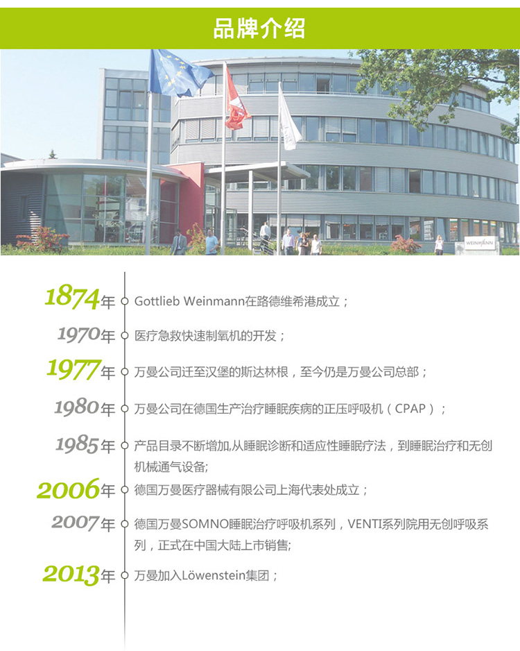 德国万曼呼吸机 单水平呼吸机 CPAP 20E 品牌介绍 德国万曼呼吸机 单水平呼吸机 CPAP 20E 品牌介绍