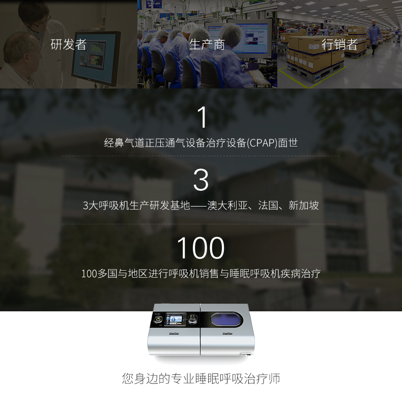 瑞思迈呼吸机 S9 Auto 25 睡眠呼吸机 打鼾打呼噜止鼾机