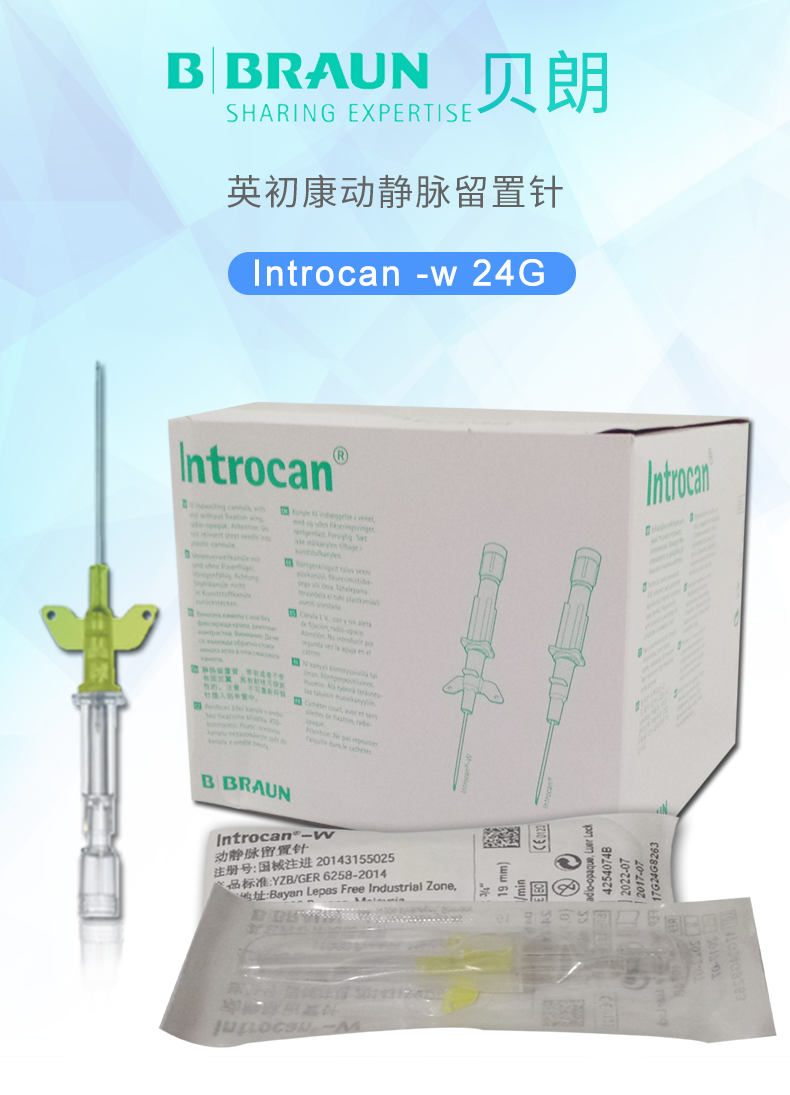 德国贝朗 Introcan-W 英初康 动静脉留置针（带翼） 