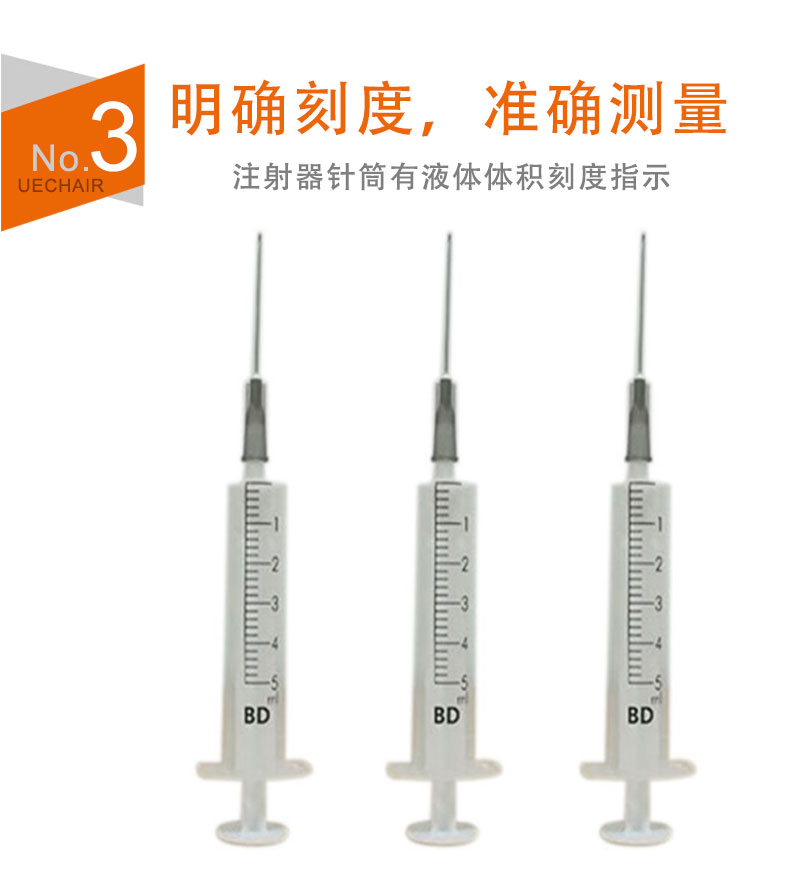 碧迪（BD）一次性使用無菌注射器 5ml（帶針）