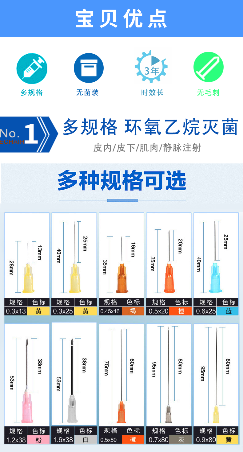 一次性注射针 康德莱注射针