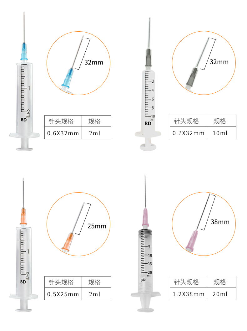 一次性使用无菌注射器 2ML  带针