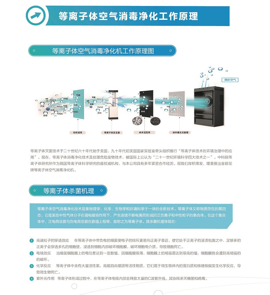 金银花牌等离子空气消毒机壁挂式