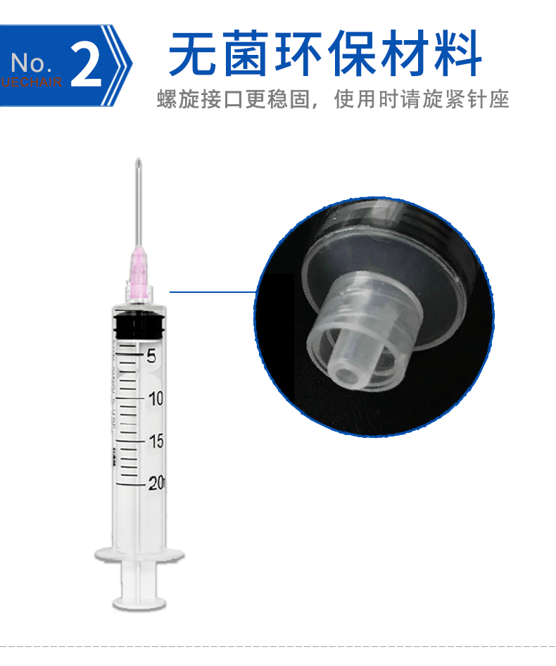 一次性使用螺口注射器 20ml带针