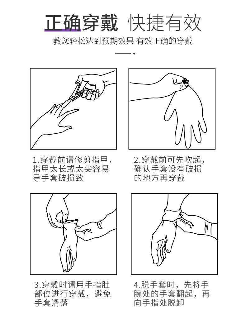 施睿康N900一次性丁腈检查手套