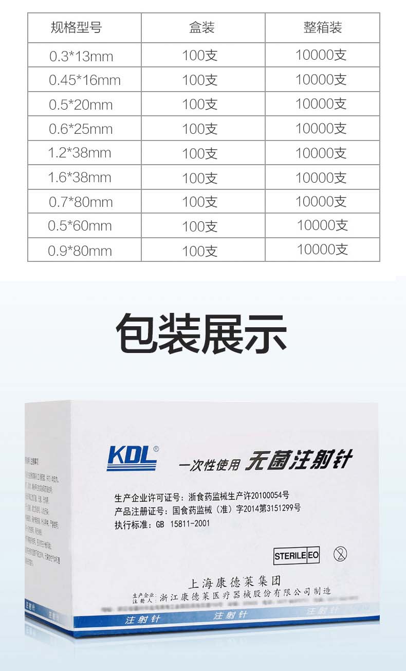 注射针包装规格 注射针包装规格